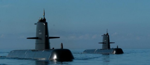 submarinos suecos classe Gotland - foto Forças Armadas da Suécia