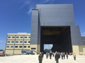 Inaugurado o prédio principal do Estaleiro de Construção de Submarinos em Itaguaí Inauguração prédio principal estaleiro submarinos - foto via Blog do Planalto