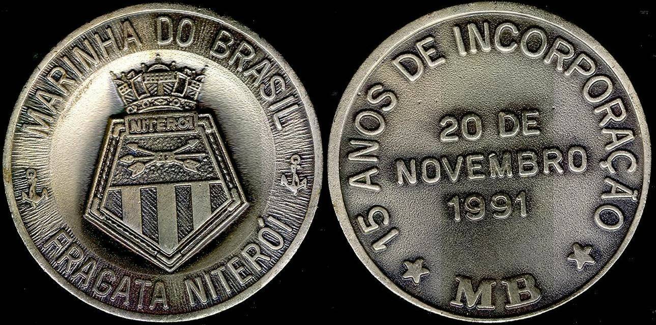 Medalhão comemorativo aos 15 anos da incorporação da "Pioneira". (foto: via Rogério Cordeiro)