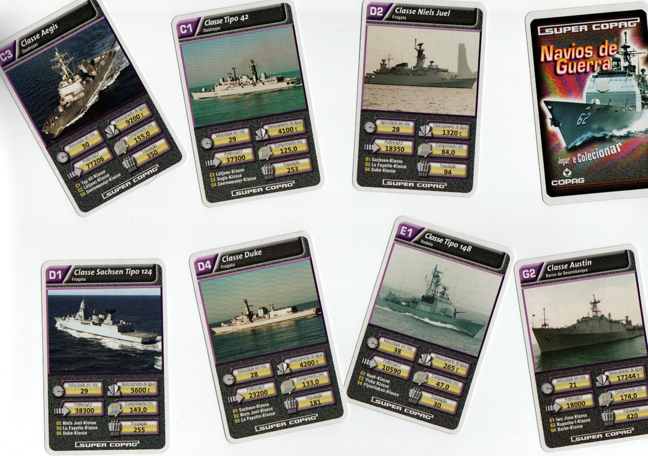 Jogo De Cartas Grow Super Trunfo Navios De Guerra R530