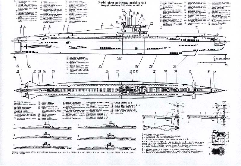 Подводная лодка проект 613 чертеж