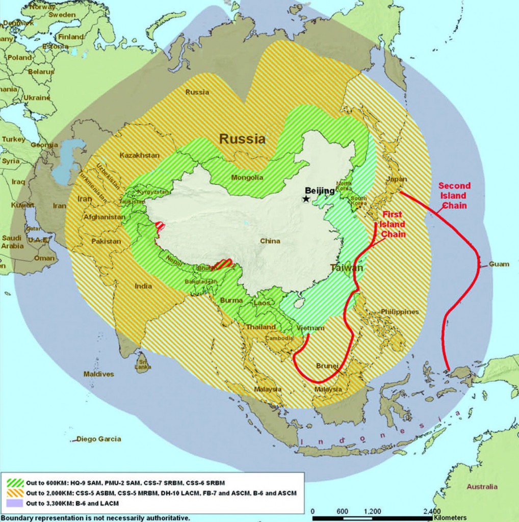 China Balistic Missiles Range