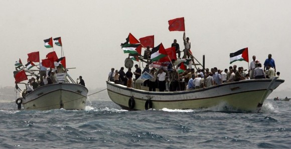 protestos de ativistas palestinos