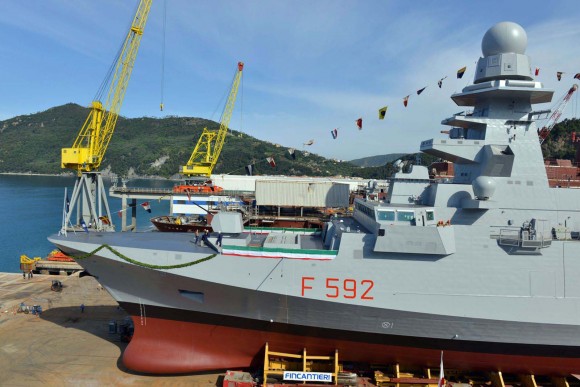 FREMM Carlo Margottini - lançamento 29 junho 2013 - foto 2 Marinha Italiana