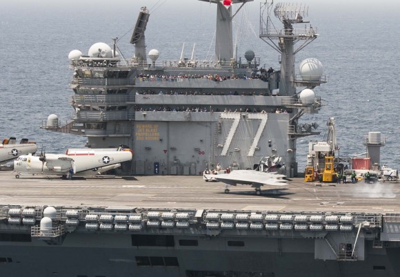 George H.W. Bush is conducting training operations in the Atlantic Ocean.