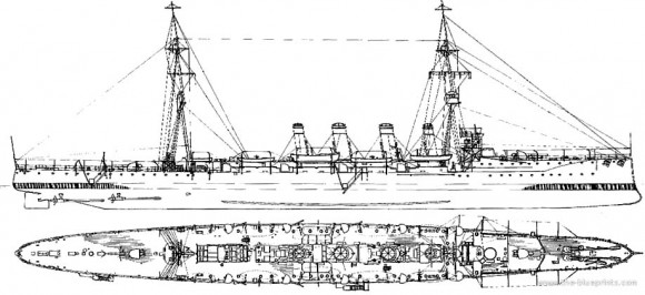 HMS Glasgow - desenho