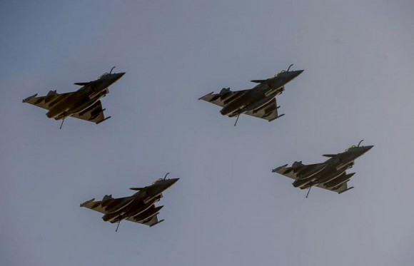 Caças Rafale Marine na operação White Shark - missão Bois Belleau - foto Marinha Francesa