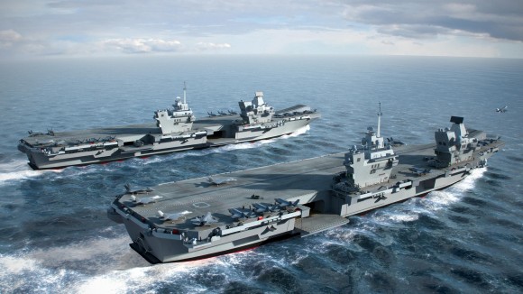 HMS-queen-elizabeth-and-HMS-prince-of-wales-at-sea-artist-impression - 2000px