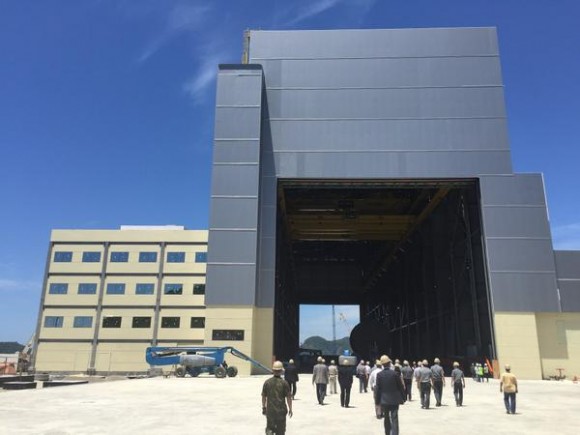 Inauguração prédio principal estaleiro submarinos - foto via Blog do Planalto