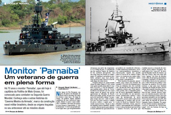 Imagem abertura matéria monitor Parnaíba revista Forças de Defesa 8