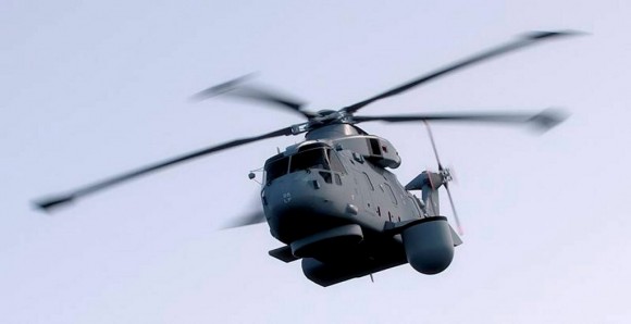 Helicóptero Merlin - seleção radar Thales Searchwater e sistema Cerberus - imagem Thales via MD UK