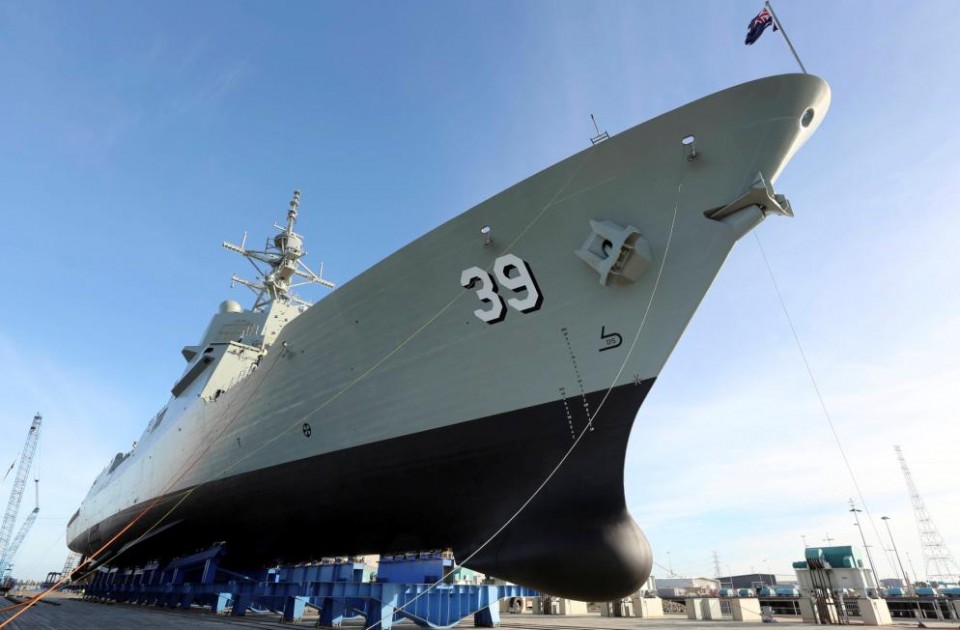 lançamento Hobart da RAN - foto Marinha Australiana