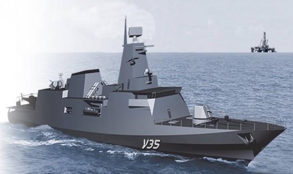 Corveta Tamandaré - V35 - programa CV03 - ilustração Marinha do Brasil