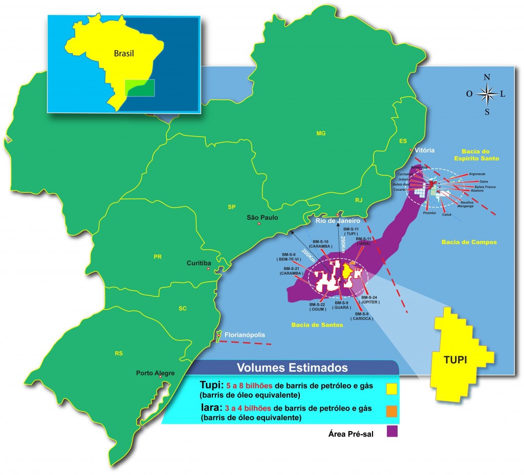 Mapa do Pré-Sal