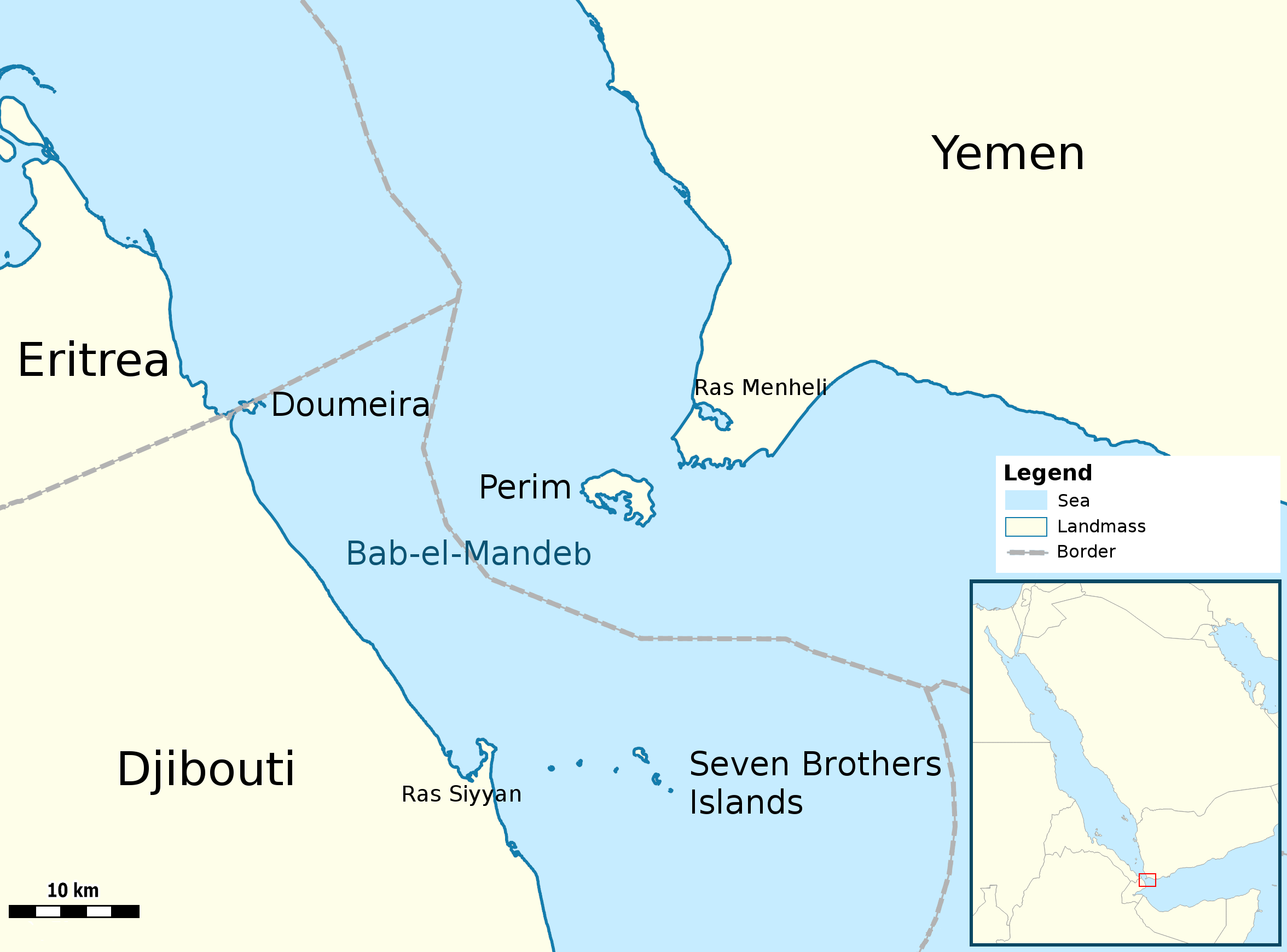 Map Of Bab El Mandeb 