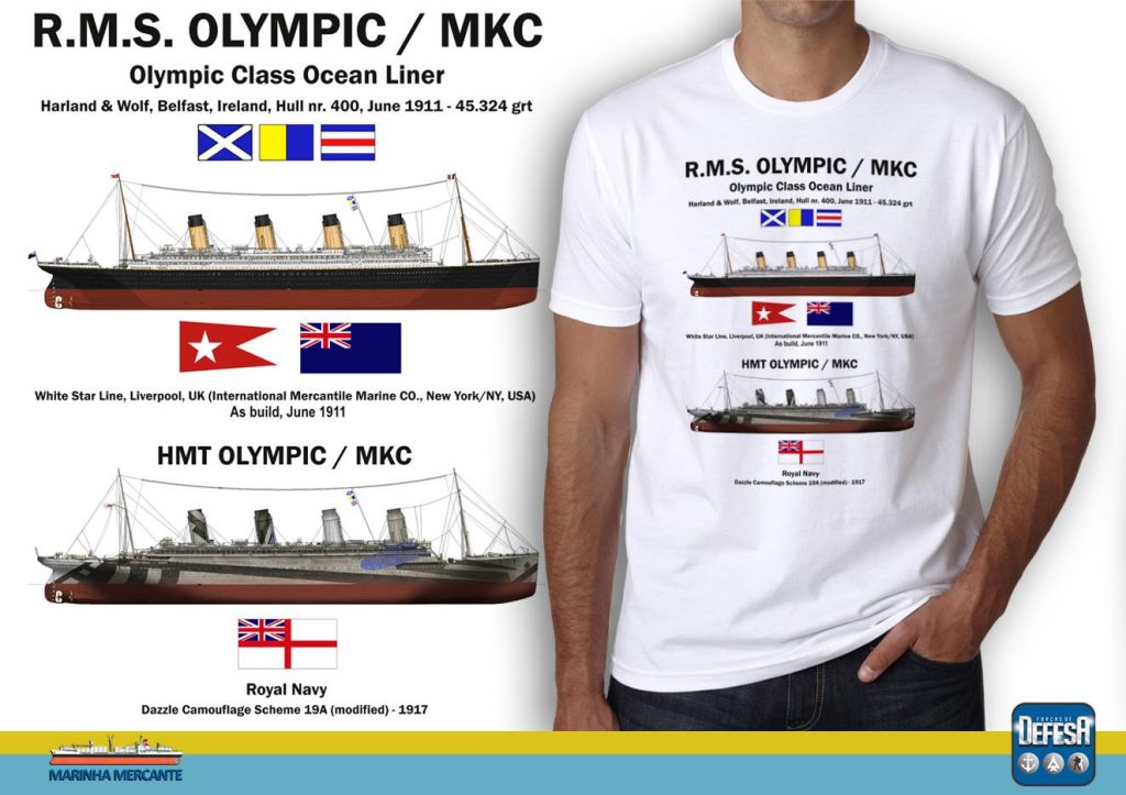 Camiseta do RMS Olympic  – www.defesastore.com.br