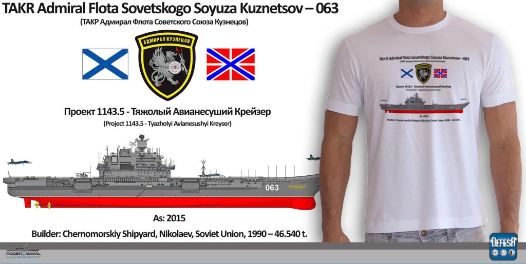 Camiseta do porta-aviões Admiral Kuznetsov