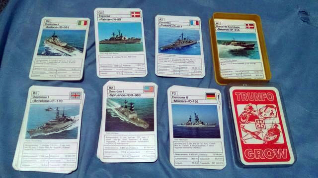 Antigo Jogo Super Trunfo Navios De Guerra Grow Anos 70