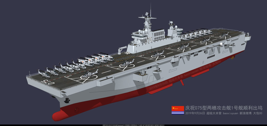 Modelo em 3D atualizado do Type 075