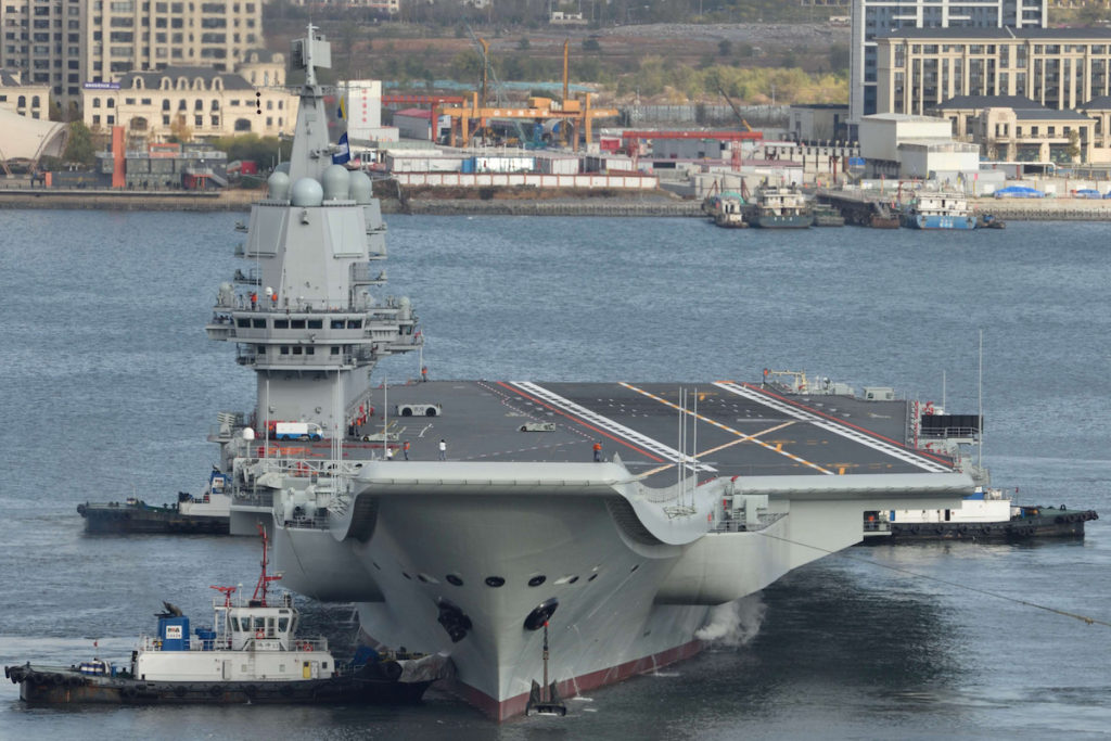 Type 002 (conhecido anteriormente como Type 001A), o primeiro porta-aviões totalmente construído na China