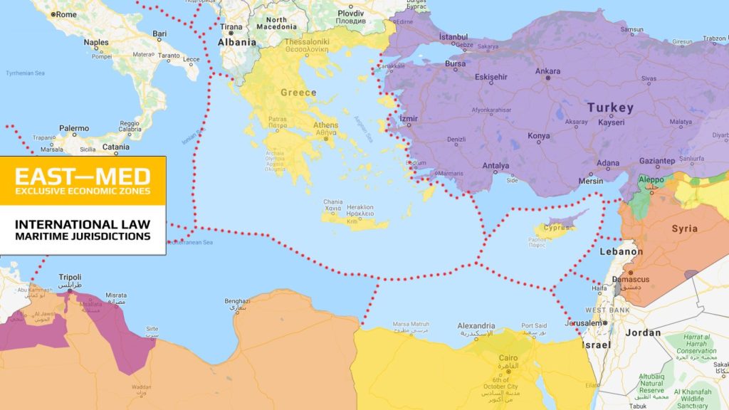 Mediterrâneo Oriental - Zonas Econômicas Exclusivas