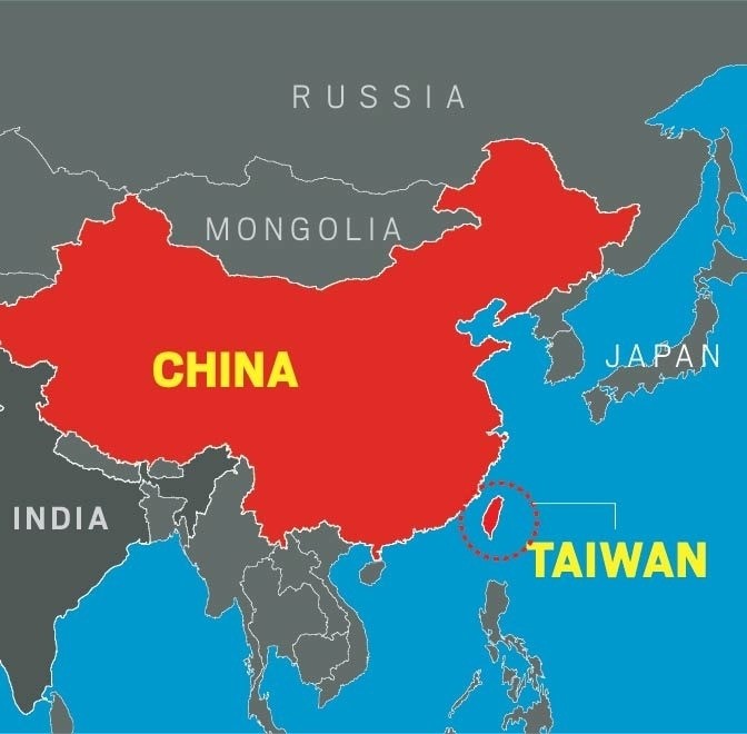 Xadrez em tecido azul vermelho como resumo dos eua china taiwan mapa de  crise sanção de força de movimento militar para parar a tecnologia de chip  comercial em taiwan ameaça de invasão