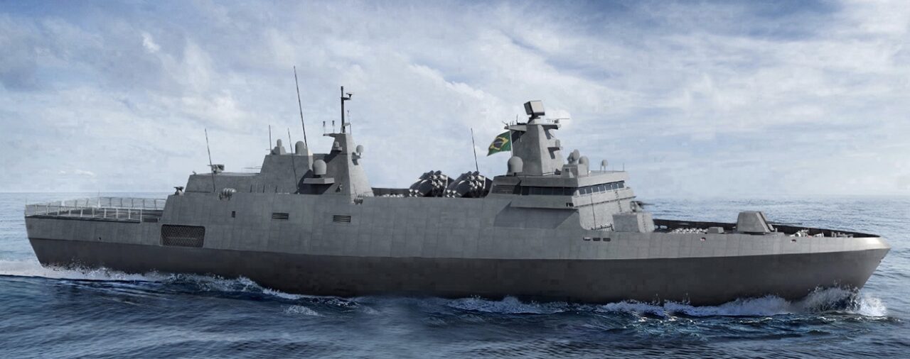 Classe Tamandaré Batch 2 em arte da TKMS modificada pelo Poder Naval