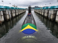 Lançamento do ‘Tonelero’, o terceiro submarino Scorpène inteiramente feito no Brasil