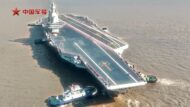 IMAGENS: Porta-aviões chinês ‘Fujian’ (Type 003) inicia as provas de mar