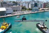 Submarino Humaitá atraca em Salvador e será aberto à visitação pública