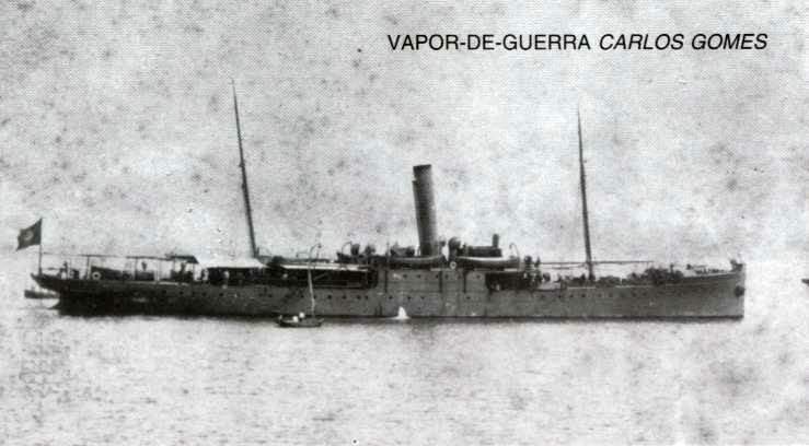 O Vapor de Guerra Carlos Gomes, serviu a Marinha do Brasil de 1897 a 1923. (foto: SDM, via José Henrique Mendes)