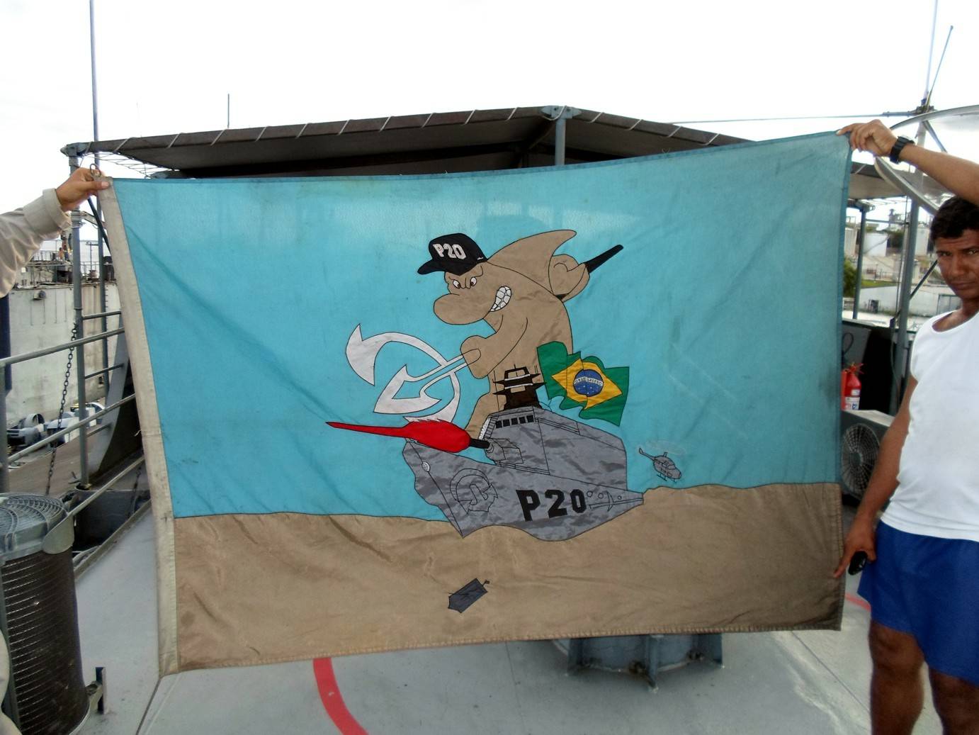 A Bandeira de Faina do Boto Guerreiro. (foto: NPaFlu Pedro Teixeira)