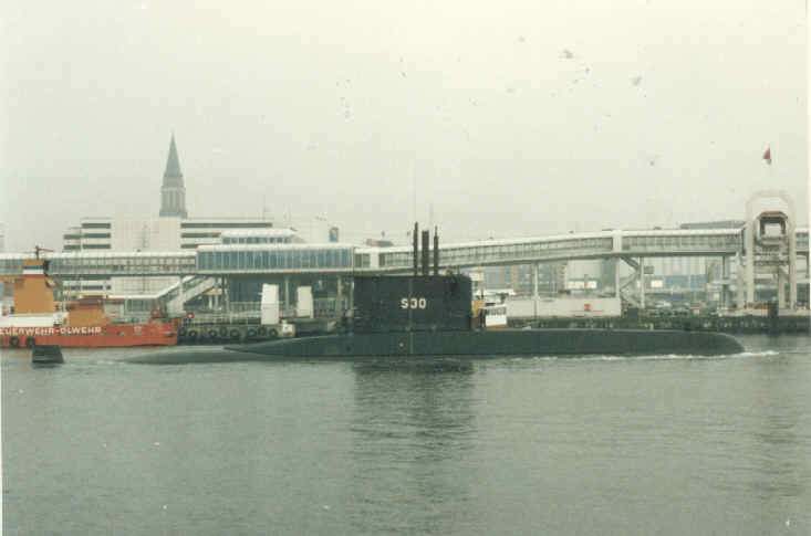 O S. Tupi - S 30, ainda na Europa na época dos seus testes de mar. (foto: S. Tupi)